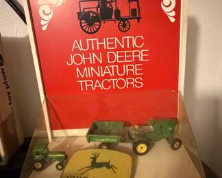 Authentic John Deere Miniature Tractors Display