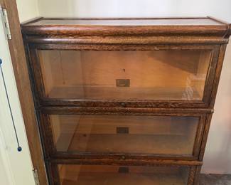 Globe Wernicke Sectional Bookcase Standard C-11 Unit Pattern 111 Grade  299-1/2 3pc (Barrister Style Lawyers Bookcases)
