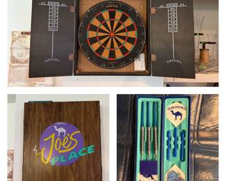 Camel Cigarettes- Joe’s Place Dart Board and Dart Set