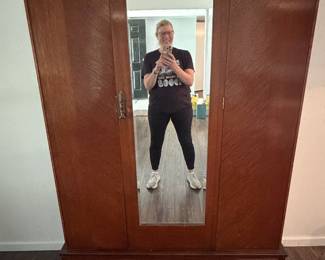 Antique Cherry wood Armoire with mirror