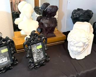 Picture frames + candle busts