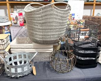 Baskets + decor