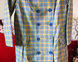 Mid-century mod plaid jacket