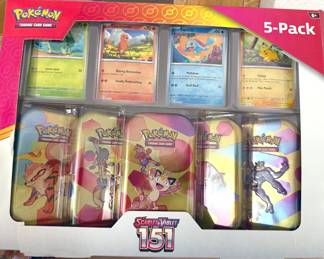 Pokemon TCG: Scarlet + Violet – 151 Mini Tin 5-pack bundle