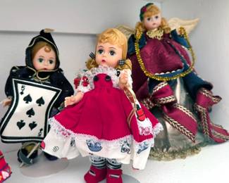 Madame Alexander dolls, including Alice in Wonderland, Lord Nelson, Opera Series, Wizard of Oz, Nativity, Storybook collection, Kaiser collection (inc Cinderella, French Aristocrat), Guardian Angels