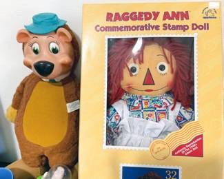 Vintage Yogi Bear and Raggedy Ann Stamp Doll (new in box)