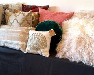Throw pillows, many new with tags