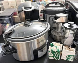 Crockpot, Keurig coffee maker, Instapot, water kettle