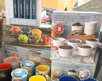 Kitchen wares, many new in box