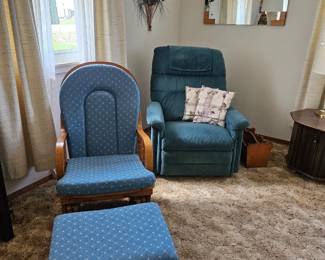 Like new condition glider.  Recliner.
