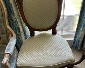 #198	blue bubble back chair 	 $75.00 			