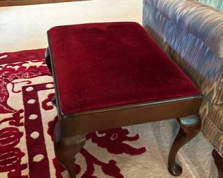 #22	Red Velvet ottoman - 20x15x16	 $30.00 			