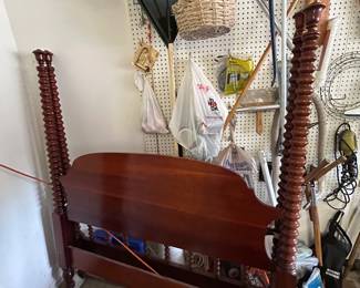 #73	Cherry 4 poster Full Headboard/Footboard w/rails	 $100.00 			