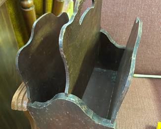 #95	Wood Magazine Rack  - as is finish	 $25.00 			