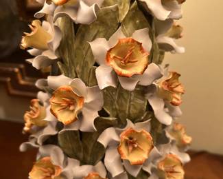 #150	metal flower lamp 29 tall 	 $120.00 			