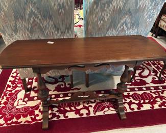 #33	Wood Sofa Table on Pedestal Base - 48x 16x29	 $125.00 			