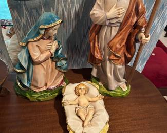 #41	Ceramic  4 piece Nativity - made in Italy - Very Heavy - 17"Tall 	 $150.00 			