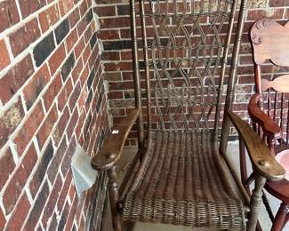 #45	Basket Weave Seat and Back Rocking Chair 	 $65.00 	   		