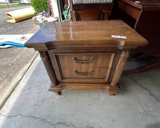 #83	Wood 2 drawer end Table - as in finish - 23x16x25	 $30.00 			