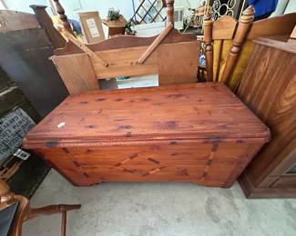 #80	Pine Wood Cedar Chest - no tray w/key - 47x19x21	 $75.00 			
