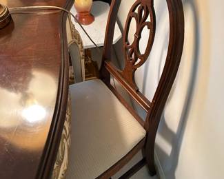 #200	cream gold writing desk with chair 42x24x29	 $175.00 			