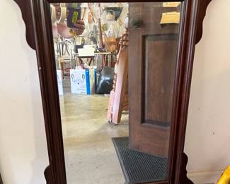#97	Wood Mahogany Beveled Mirror 25x41 	 $100.00 			
