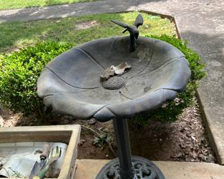 #60	Metal Bird Bath w/Bird - 19x28	 $75.00 			