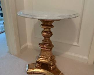 #175	gold oval table with drawer 17x14x24x	 $75.00 			