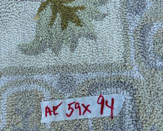 #4	Hooked Rug Cream/Gray 59-94" - 100 Percent Cotton	 $75.00 			