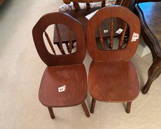 #169	pair of kids chairs wood	 $30.00 			