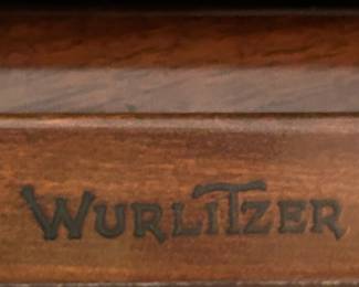 #192	Wurlitzer up wright piano and stool 	 $125.00 			