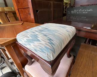 #84	Wood Stool w/flame stitch cushion - 12x14x13	 $20.00 			
