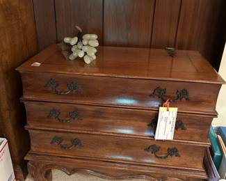 #40	Chest - Den	Wood Chest w/2 drawers and flip-top - 24x13x20	 $125.00 			
