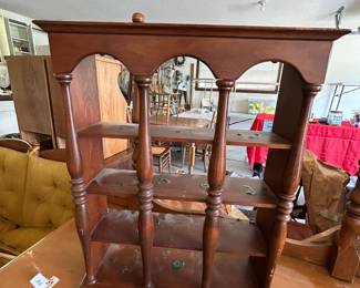 #93	Wood Wall Display Shelf w/4 shelves - (12 cubbies) - 19x23	 $25.00 			