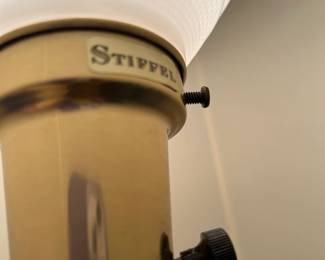 #124	Stiffel White/Gold Porcelain/Metal Lamp - 39" Tall	 $100.00 			