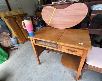 #86	Wood 1 drawer (missing one drawer) Desk - 34x20x30	 $35.00 			