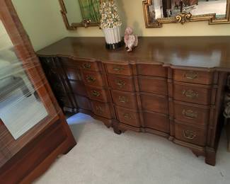 #140	Century Curved Front Dresser w/8 Drawers - 68x20x31	 $200.00 			