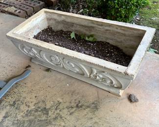 #54	Concrete Rectangular Planters - 29x14x10	 $30.00 	   	 	 #55	Concrete Rectangular Planters - 29x14x10	 $30.00 			 #56	Concrete Rectangular Planters - 29x14x10	 $30.00 			 #57	Concrete Rectangular Planters - 29x14x10	 $30.00 			