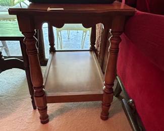 #19	Wood End Table w/bottom Shelf - 18x24x22	 $75.00 			