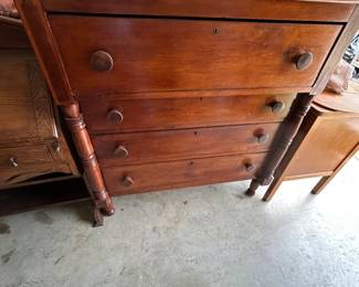 #87	Wood Primitie chest of 4 drawers - 44x22x46	 $175.00 			