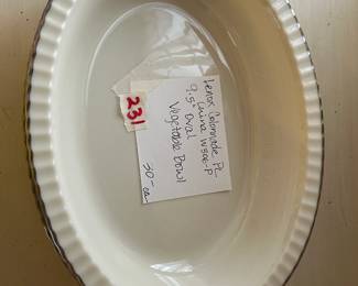 #231	Lenox colonnade pl China W306-p 9.5 oval vegetable bowl set of 3 at $30 ea.	 			