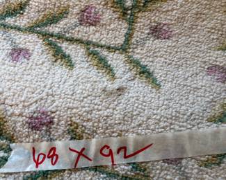 #3	Cream Machine Made Rug  - 68-92"	 $75.00 			