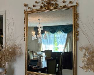 #108	Gold Framed Decorative Mirror - 28x54	 $125.00 			