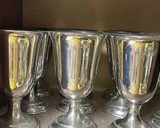 #239	10 pewter goblets 	 $30.00 			