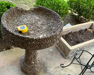 #58	Stone Bird Bath (as is top) - 17x22	 $30.00 			