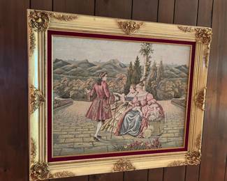 #39	Tapestry Framed in Gold/Cream Frame - 39x31	 $40.00 			