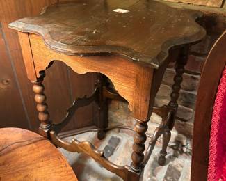 #26	Wood Square End table w/4 legs (as is finish) 18square x 26	 $75.00 			