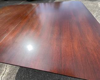 #90	Pecan Double Pedestal Wood dining table - 62x42x30 (unassembled)	 $100.00 			