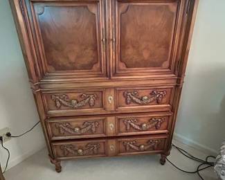 #156	Karges batcher chest 6 drawers 2 doors and cubbies 43x20x58 as is wood strip on top	 $175.00 			