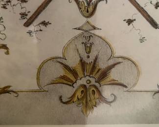 #163	pair of winter and autumn prints in gold frames 14x30	 $40.00 			